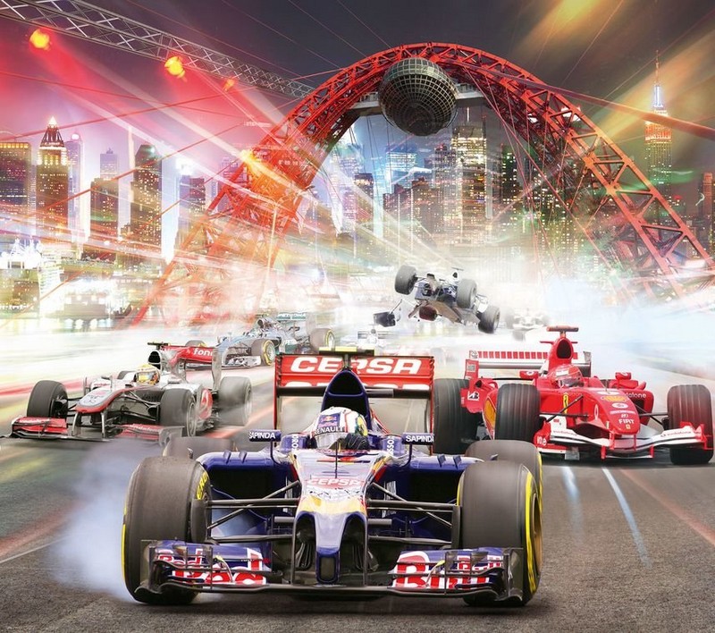 Фотообои бумажные 12л Гонки 294*260 (10) №277