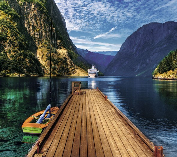 Фотообои бумажные 12л Причал 294*260 (10) №259