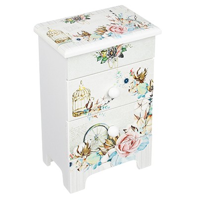 Шкатулка для украшений "Цветочные узоры", 11, 5х7, 5х18 см, МДФ 504-646