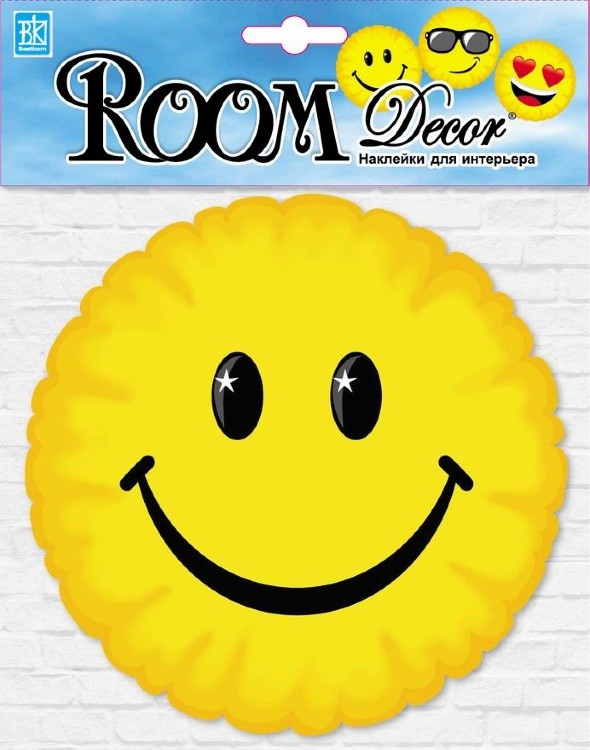 Стикеры PLA 4007 Смайлик радость - мини, ROOM Decor